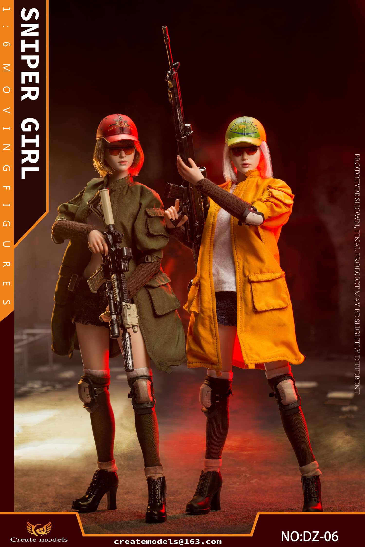 CreateModels 1/6 スナイパー ガール Lan Createmodels Sniper Girl Lan 1/6 Action Figure DZ-06